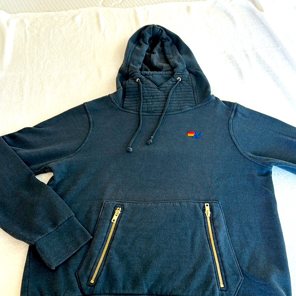 Aviator Nation Ninja Pullover Hoodie - Dark Grey - Large